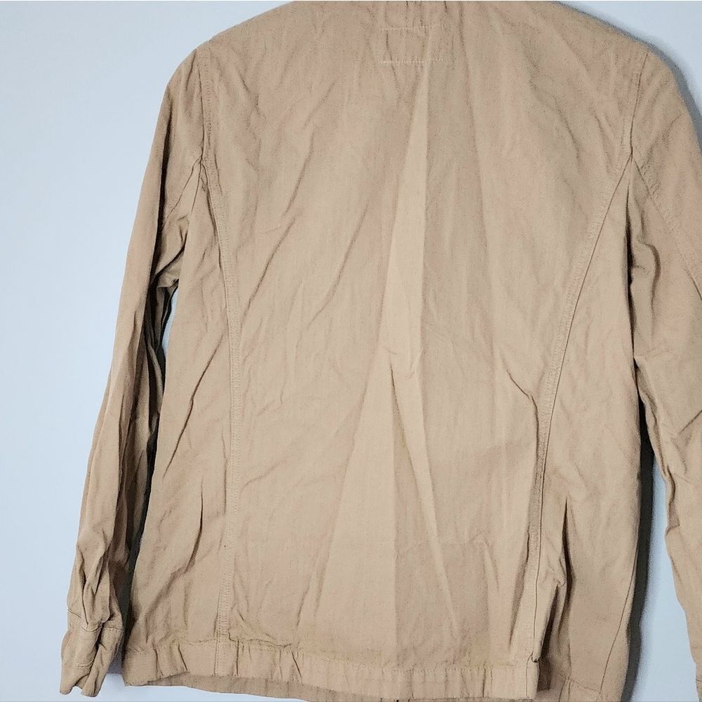 J Crew twill jacket women's size 8 chino khaki - Picture 3 of 7